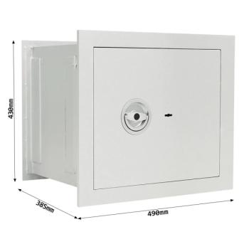 Rottner Wandtresor EN1 Stone SE 45 Premium Doppelbartschloss weißaluminium T04939